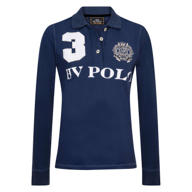 Langarm-Polo Favouritas EQ HV Polo Denim-Melange Blau Langarm-Polo Favouritas EQ HV Polo Denim-Melange Blau