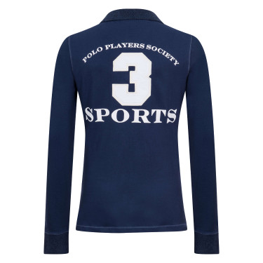 Langarm-Polo Favouritas EQ HV Polo Denim-Melange Blau Langarm-Polo Favouritas EQ HV Polo Denim-Melange Blau