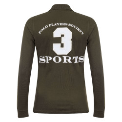 Langarm-Polo Favouritas EQ HV Polo Armee Grün Langarm-Polo Favouritas EQ HV Polo Armee Grün