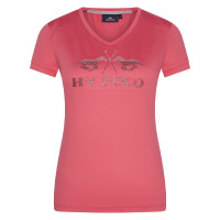 T-Shirt Favouritas Limited Tech HV Polo Helles Korallenrot