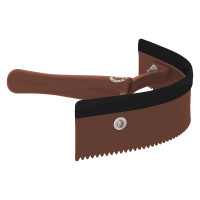 Gebogener PVC-Schweißmesser mit Gummi Imperial Riding Haselnuss Braun