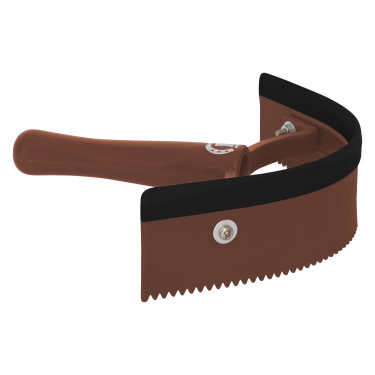Gebogener PVC-Schweißmesser mit Gummi Imperial Riding Haselnuss Braun