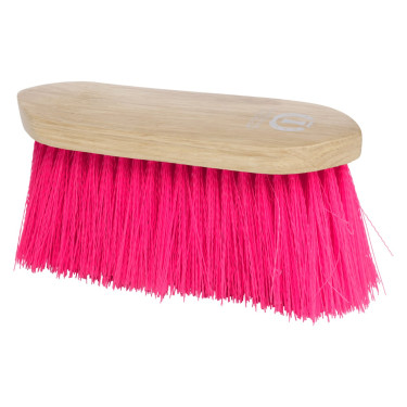 Imperial Riding Dandy Bürste mit langen harten Nylonborsten und Holzrücken v Neonrosa