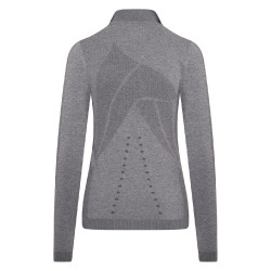 Top mit Halbzipper Euro-Star Maggy Magnet-Mischung Grau