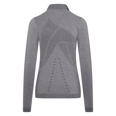Top mit Halbzipper Euro-Star Maggy Magnet-Mischung Grau