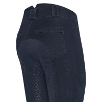 Reithose Euro-Star Slim Shape Denim FullGrip Dunkelblauer Denim