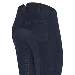 Reithose Euro-Star Slim Shape Denim FullGrip Dunkelblauer Denim