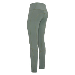 Reitleggings Euro-Star Breez Summer FullGrip Grauer Biber Gr&uuml;n