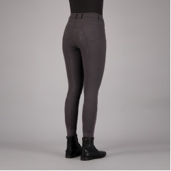 Reithose Easy Rider Evita FullGrip Kinder Erde Grau