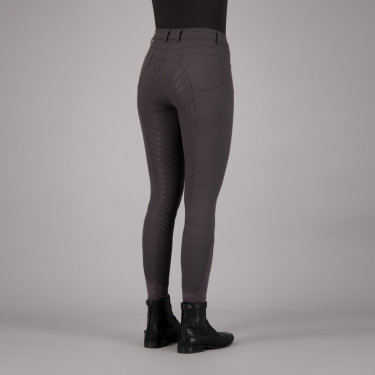 Reithose Easy Rider Evita FullGrip Kinder Erde Grau