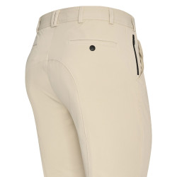 Reithose Euro-Star Marco KneeGrip Silberstreif Beige