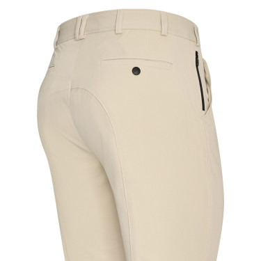 Reithose Euro-Star Marco KneeGrip Silberstreif Beige