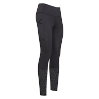 Reitleggings Euro-Star Breez Fashion FullGrip Sommer Schwarz