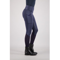Reitleggings Euro-Star Breez Fashion FullGrip Sommer Marineblau
