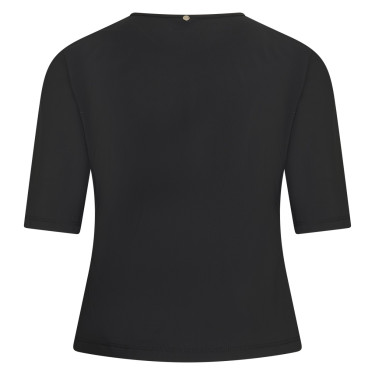 Wettkampf-Poloshirt Mesh Euro-Star Flying Flexible Schwarz