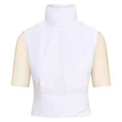 Wettkampf-Crop-Top Euro-Star Flying Fearless Nudeweiß Wei&amp;szlig;