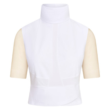 Wettkampf-Crop-Top Euro-Star Flying Fearless Nudeweiß Wei&amp;szlig;