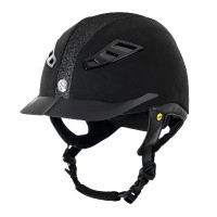 Back on Track® EQ3 Lynx Mikrofaser/Strass Reithelm Schwarz