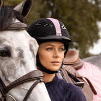 EQ3 Lynx Reithelm Back on Track Mikrofaser Blauer Sand