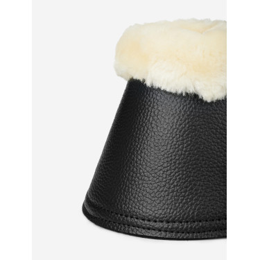 LeMieux Hufglocken mit Lammfell und Kunstleder Schwarz / Natur LeMieux Hufglocken mit Lammfell und Kunstleder Schwarz / Natur