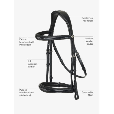 LeMieux Competition Kombiniertes Zaumzeug Havanna Braun