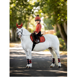 LeMieux Suede Jump Square Mini Schabracke Sienna Rot