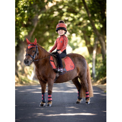 LeMieux Suede Jump Square Mini Schabracke Sienna Rot