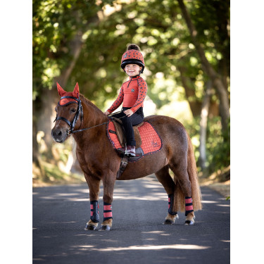 LeMieux Suede Jump Square Mini Schabracke Sienna Rot