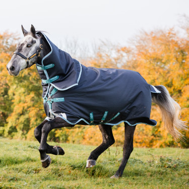 Pferdedecke Horseware Amigo® Bravo 12 Plus 250g 1200D Marine / Aqua Blau