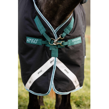 Pferdedecke Horseware Amigo® Bravo 12 Plus 250g 1200D Marine / Aqua Blau