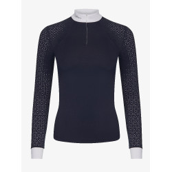Wettkampf-Poloshirt LeMieux Olivia Langarm Marineblau