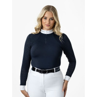 Wettkampf-Poloshirt LeMieux Olivia Langarm Weiß Wei&amp;amp;amp;amp;amp;amp;szlig;