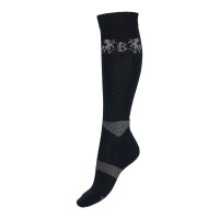 Reitstrümpfe Geo Warm B Vertigo Dunkelmarineblau