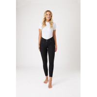 Leichte Reithose mit elastischen Lederbesätzen Angelina Damen Horze Schwarz Leichte Reithose mit elastischen Lederbesätzen Angelina Damen Horze Schwarz
