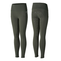 Gillian Kinder-Vollbesatz-Leggings Horze Khakigrüner Käfer