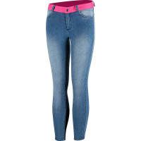 Reithose Jeans Vollbesatz Silikon Poppy Kinder Horze Blau Reithose Jeans Vollbesatz Silikon Poppy Kinder Horze Blau