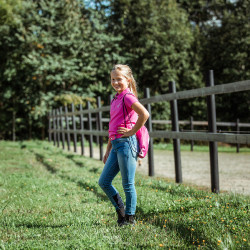 Reithose Jeans Vollbesatz Silikon Poppy Kinder Horze Blau