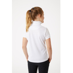 Wettkampf-Poloshirt mit kurzen Ärmeln und Rüschen Christel Kinder Horze Wettkampf-Poloshirt mit kurzen Ärmeln und Rüschen Christel Kinder Horze