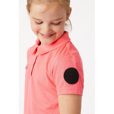 Kurzarm-Funktionspolo Denise Kinder Horze Pink Rosa
