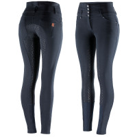 Reithose Damen High Waist Tara Vollbesatz Silikon Horze Dunkelmarineblau