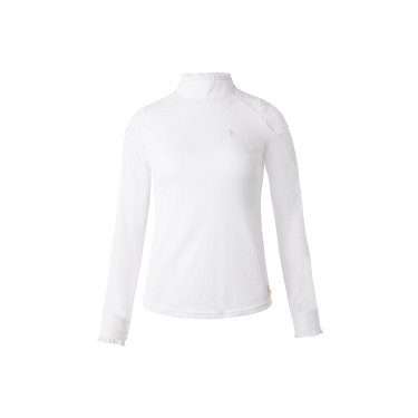 Wettkampf-Poloshirt aus Spitze mit langen Ärmeln Sylvie Horze Wettkampf-Poloshirt aus Spitze mit langen Ärmeln Sylvie Horze