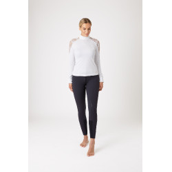 Wettkampf-Poloshirt aus Spitze mit langen Ärmeln Sylvie Horze Wettkampf-Poloshirt aus Spitze mit langen Ärmeln Sylvie Horze