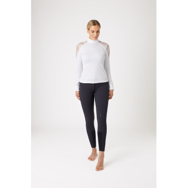 Wettkampf-Poloshirt aus Spitze mit langen Ärmeln Sylvie Horze Wettkampf-Poloshirt aus Spitze mit langen Ärmeln Sylvie Horze
