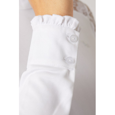 Wettkampf-Poloshirt aus Spitze mit langen Ärmeln Sylvie Horze Wettkampf-Poloshirt aus Spitze mit langen Ärmeln Sylvie Horze