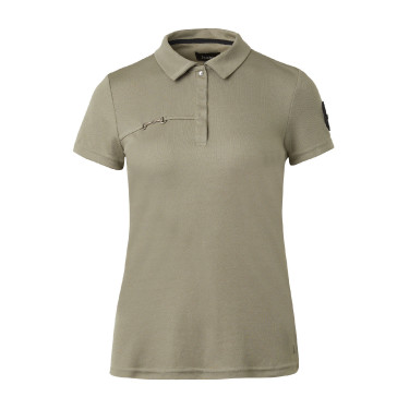 Funktionelles Damen-Kurzarm-Poloshirt Denise Horze Khakigrün Gr&amp;amp;amp;amp;amp;amp;amp;amp;uuml;n