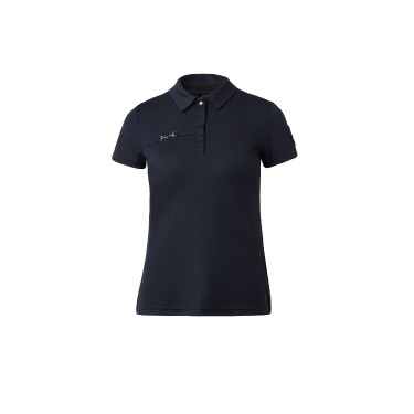 Funktionelles Damen-Kurzarm-Poloshirt Denise Horze Dunkelmarineblau Funktionelles Damen-Kurzarm-Poloshirt Denise Horze Dunkelmarineblau