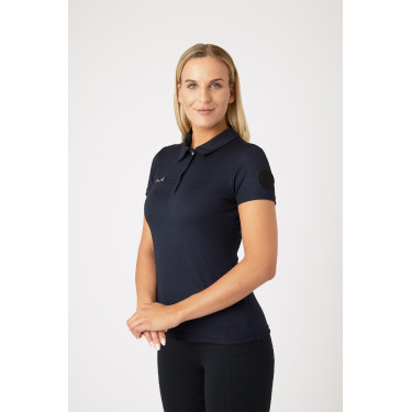 Funktionelles Damen-Kurzarm-Poloshirt Denise Horze Dunkelmarineblau Funktionelles Damen-Kurzarm-Poloshirt Denise Horze Dunkelmarineblau