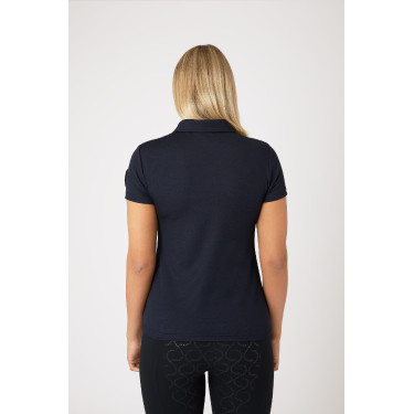 Funktionelles Damen-Kurzarm-Poloshirt Denise Horze Dunkelmarineblau Funktionelles Damen-Kurzarm-Poloshirt Denise Horze Dunkelmarineblau