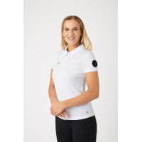 Funktionelles Damen-Kurzarm-Poloshirt Denise Horze Weiß Wei&amp;amp;amp;amp;amp;amp;szlig;