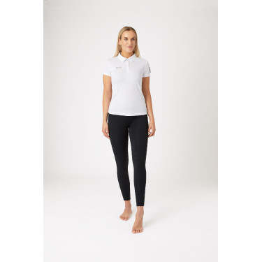 Funktionelles Damen-Kurzarm-Poloshirt Denise Horze Weiß Wei&amp;amp;amp;amp;amp;amp;szlig;